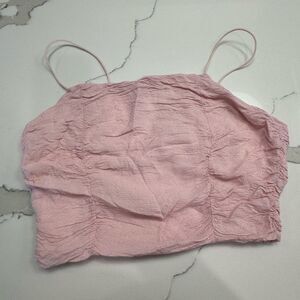 Lottie Moss tank top cropped pretty pink